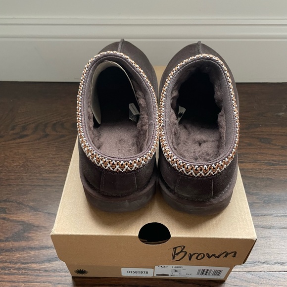 UGG Chocolate Brown Slip-On Shoes - Picture 3 of 5
